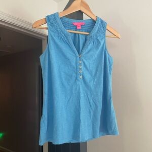 Lilly Pulitzer Essie Blue Top size XS